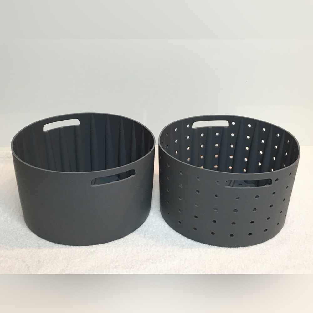Chefologist Set of 2 Silicone Air Fryer Baskets GREY